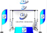 designe10x10canopy tent feather flag table cover with 3d mockups